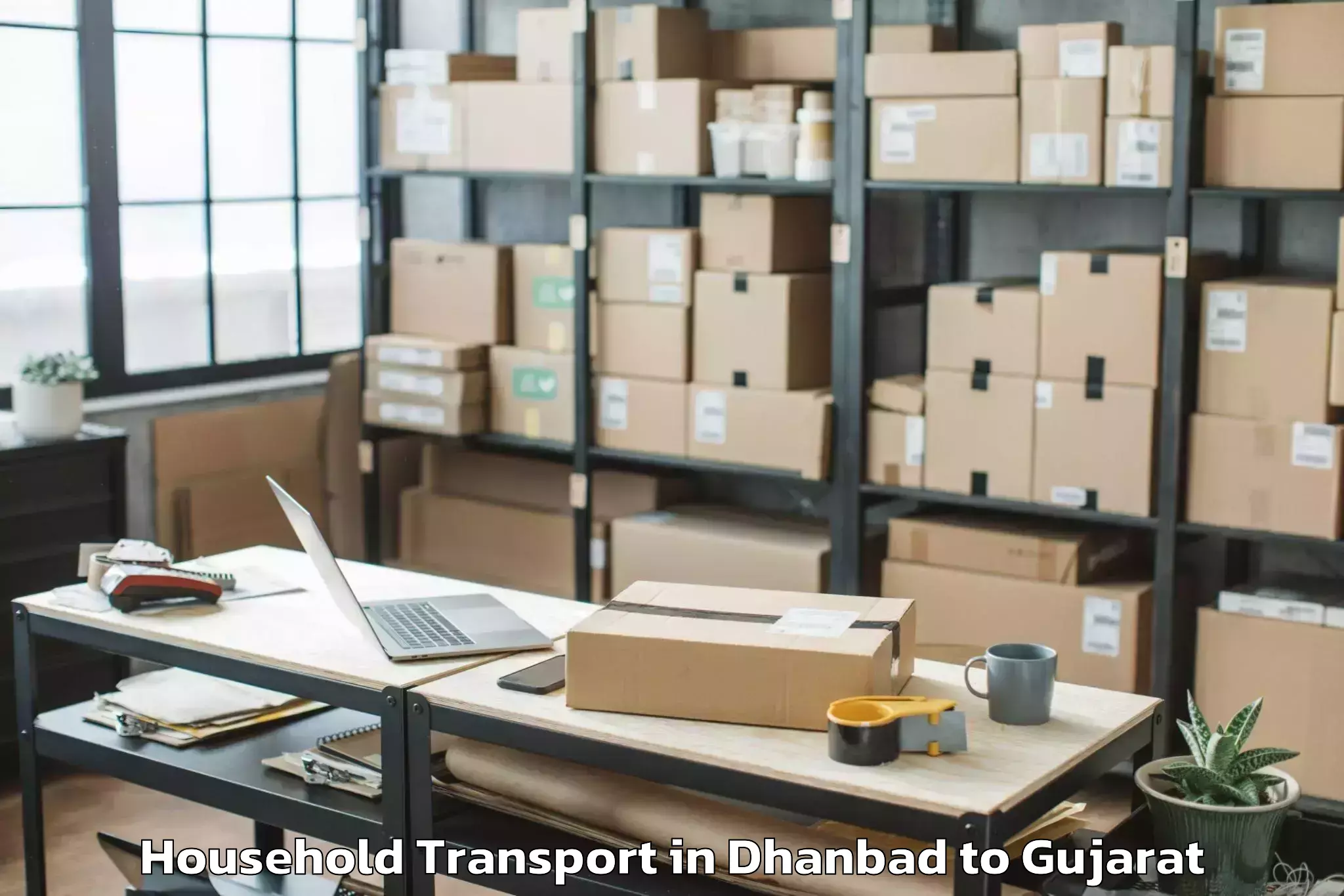 Reliable Dhanbad to Bharuch Household Transport